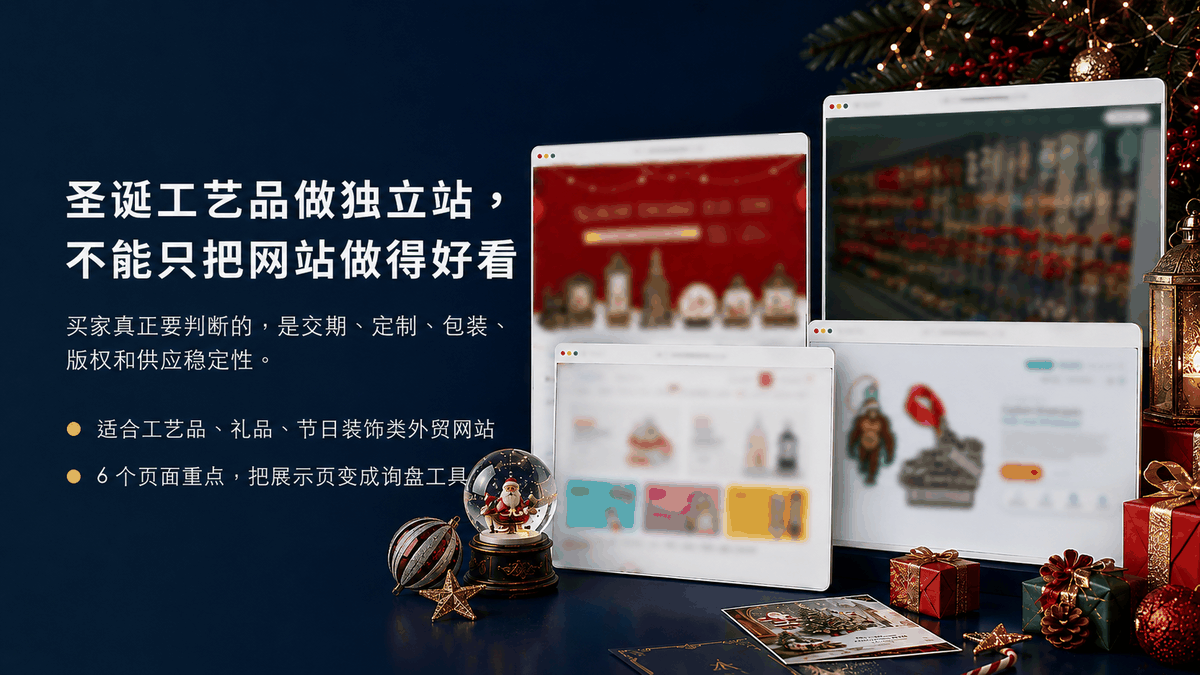 圣诞工艺品做外贸独立站,不能只把网站做得好看 配图 1