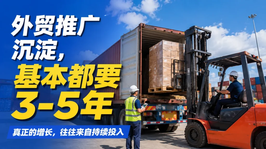 外贸推广为什么要沉淀3—5年？