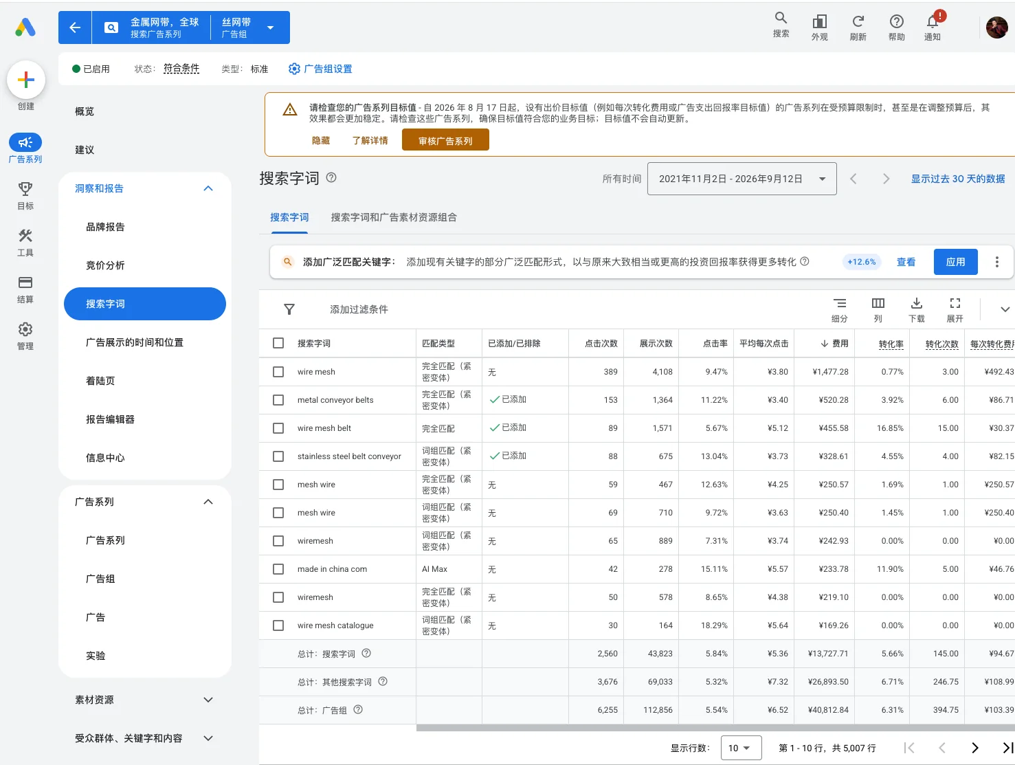 2026年B2B谷歌广告客户后台主要看哪些内容配图11