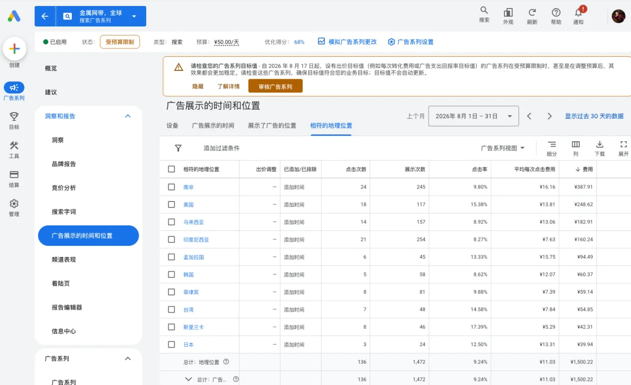 2026年B2B谷歌广告客户后台主要看哪些内容配图14
