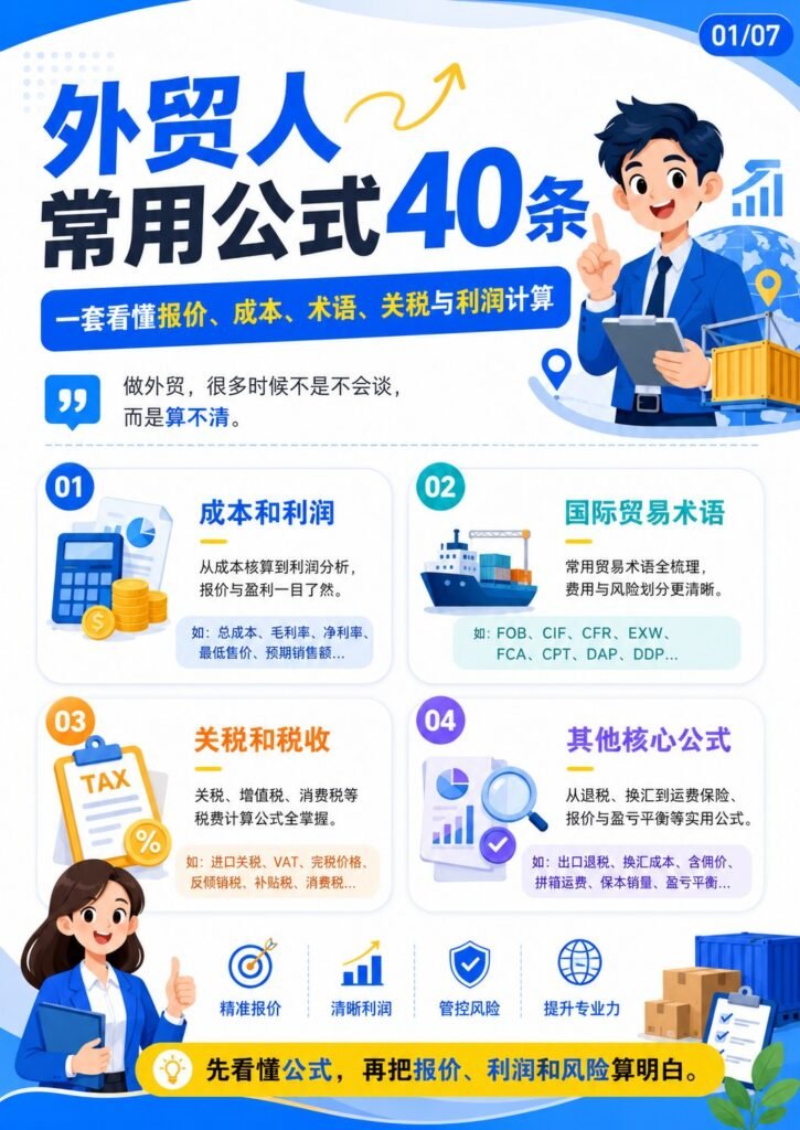 外贸常用公式40条 - 外贸常用公式总览