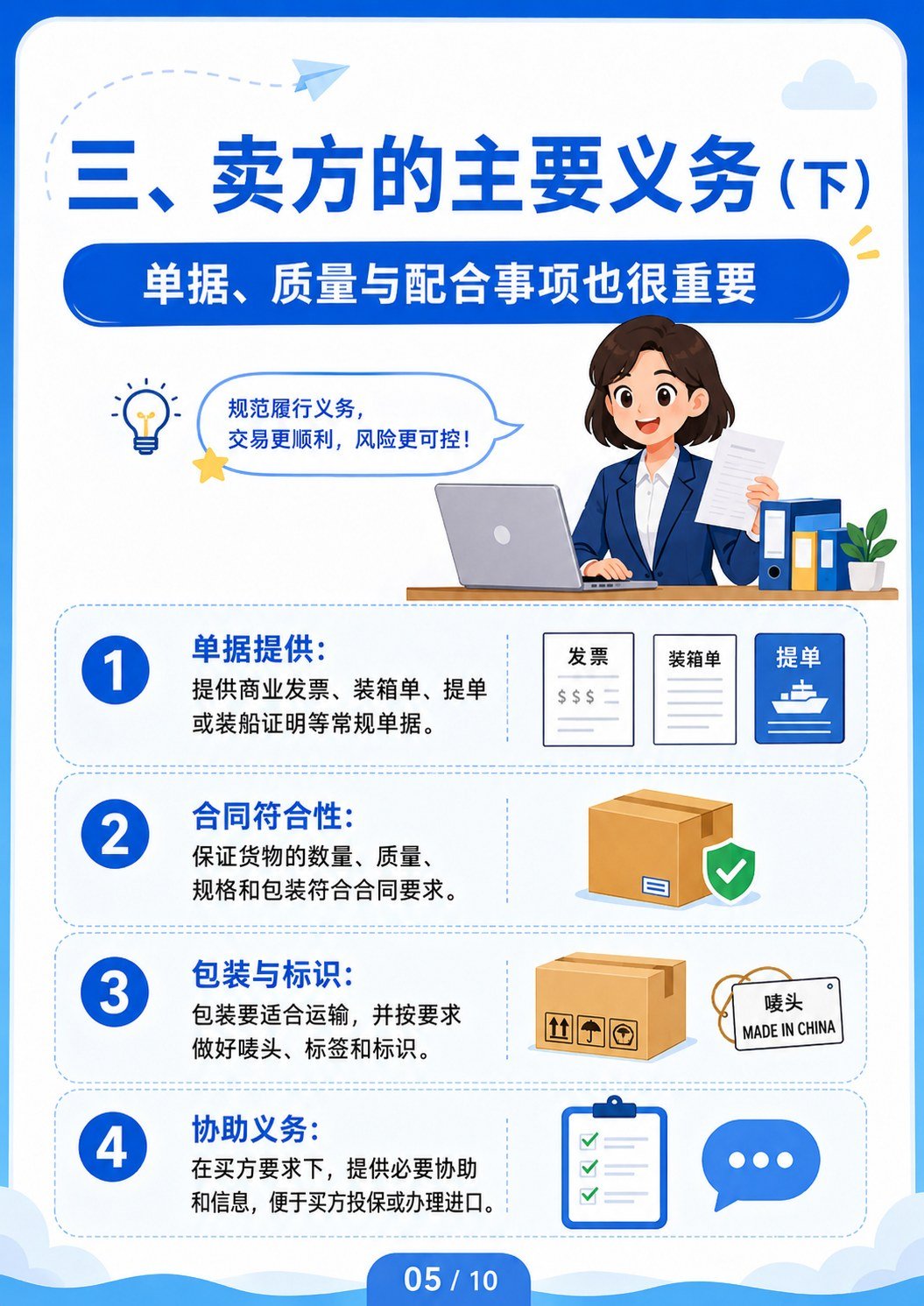 FOB交易方式详解 - FOB卖方主要义务下