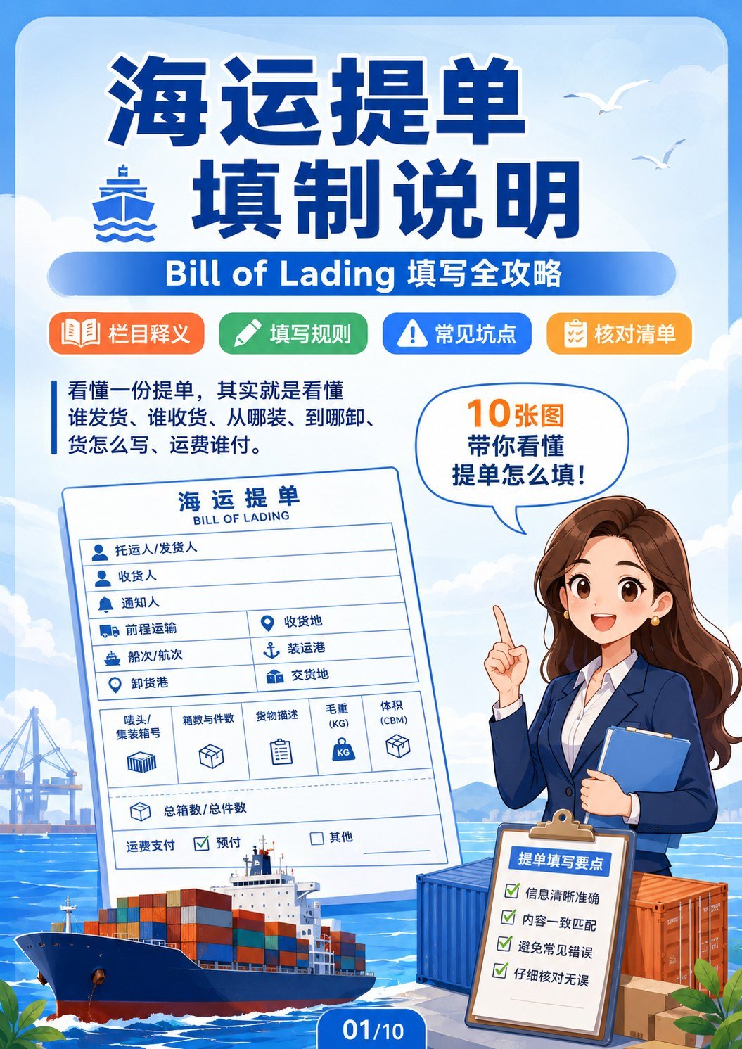 海运提单填写说明 - 海运提单填写说明封面