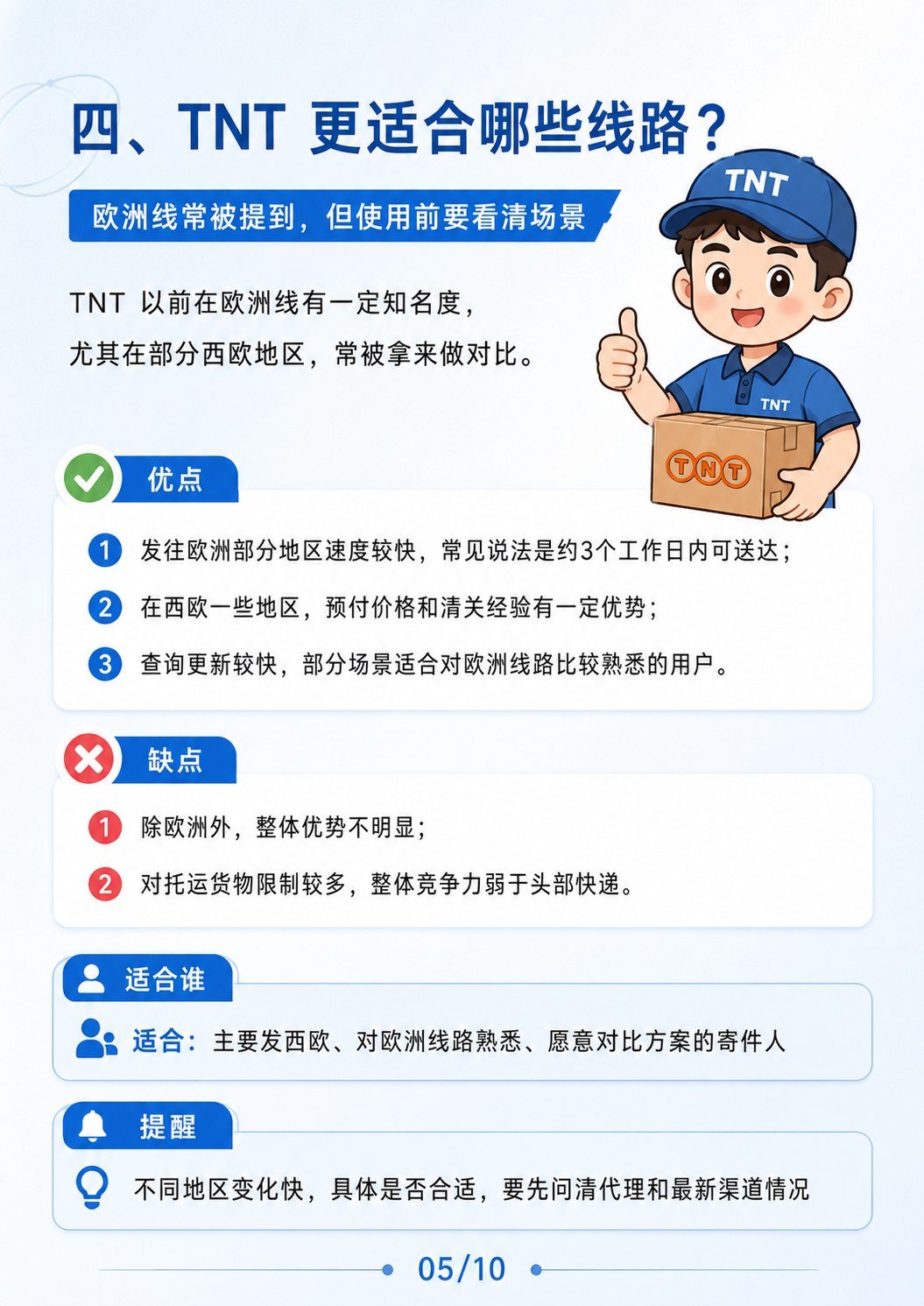 国际四大快递选择 - TNT适合哪些货