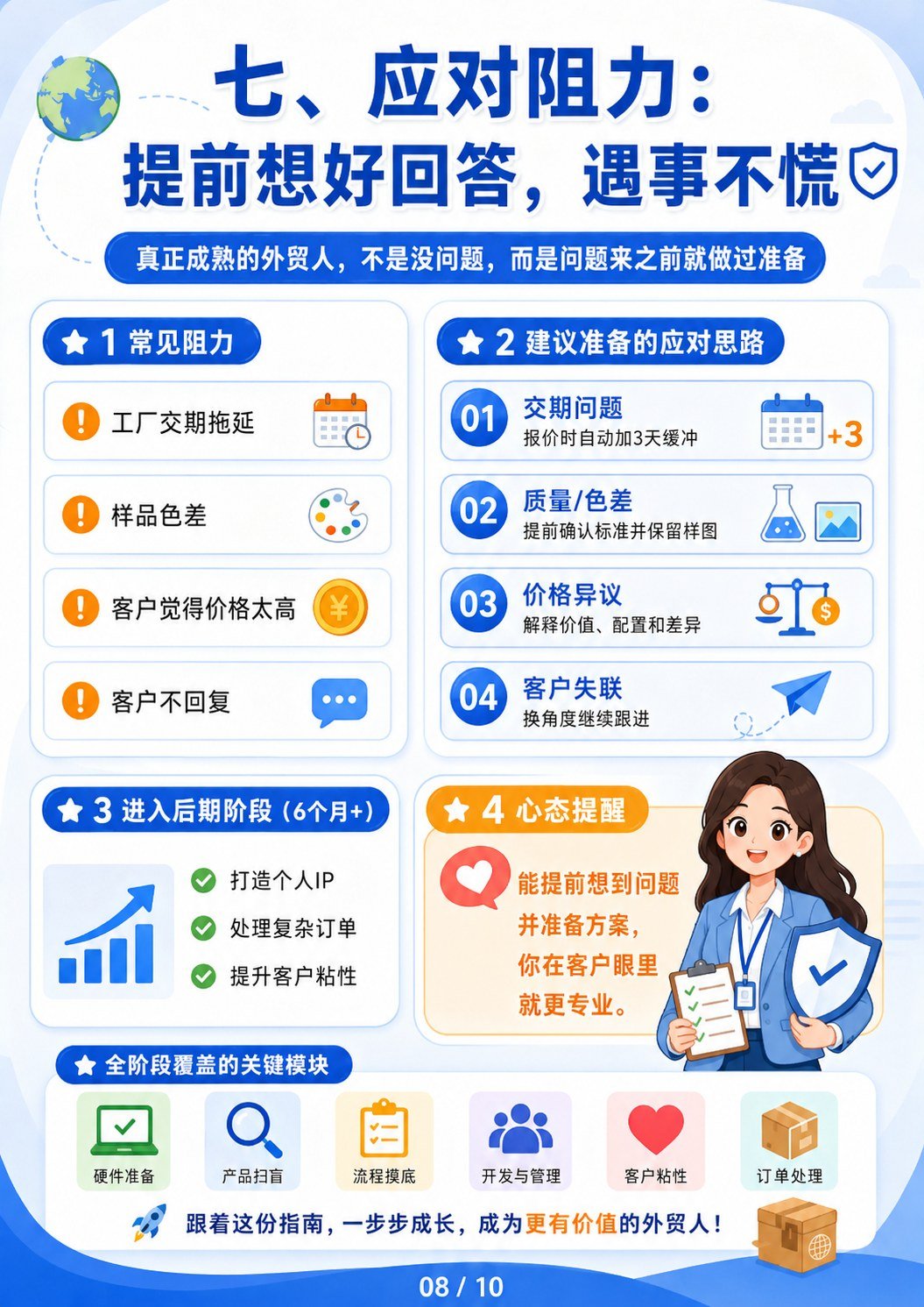 外贸新人成长阶段 - 应对助力和提前规避