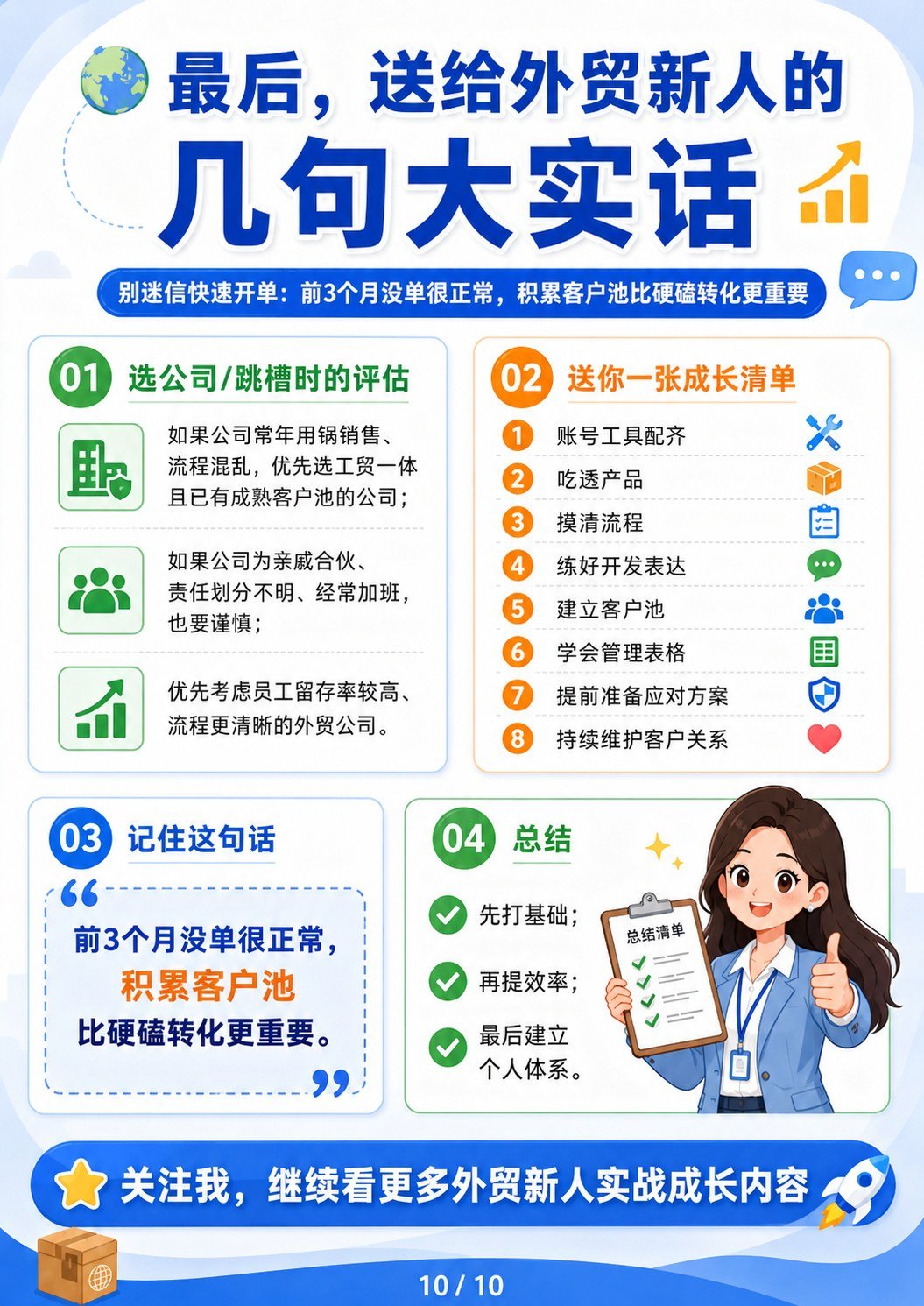 外贸新人成长阶段 - 给外贸新人的几句实话