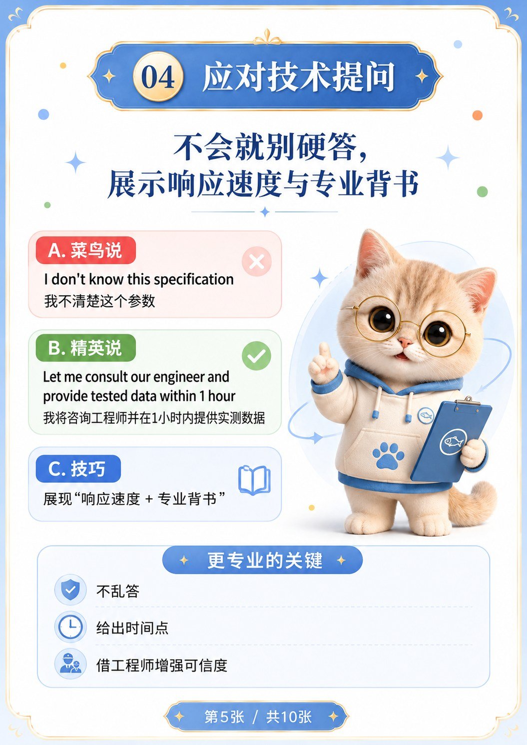 做外贸心态与技巧 - 应对技术提问