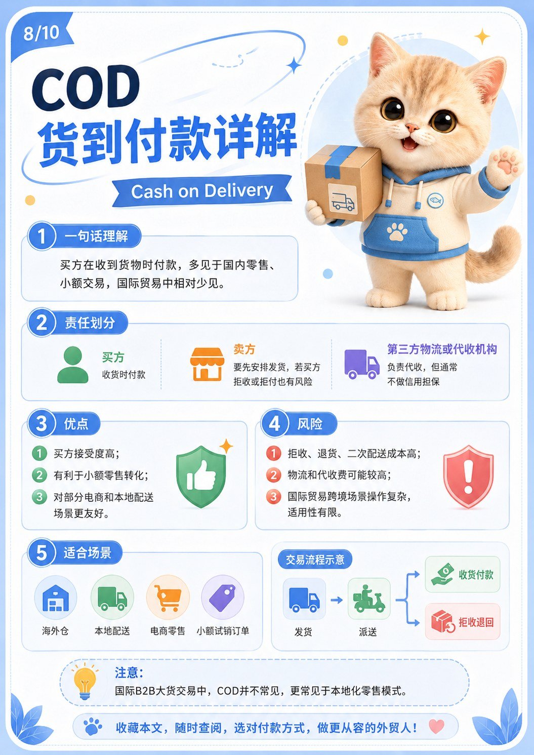 外贸常见付款方式 - COD货到付款详解