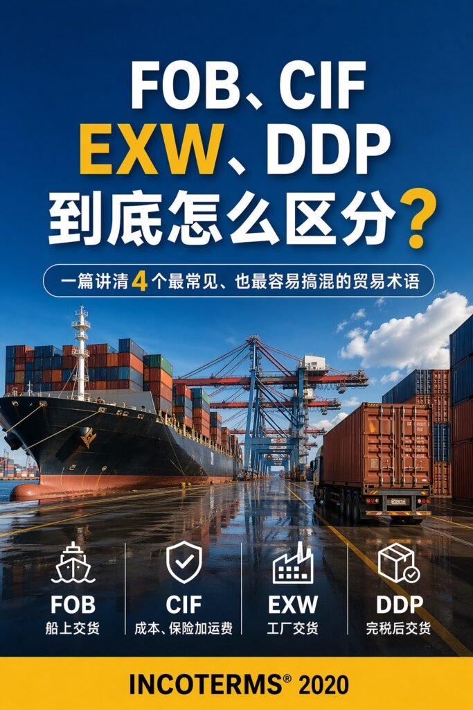 FOB、CIF、EXW、DDP，到底怎么区分？ - FOB、CIF、EXW、DDP，到底怎么区分？：第 1 张