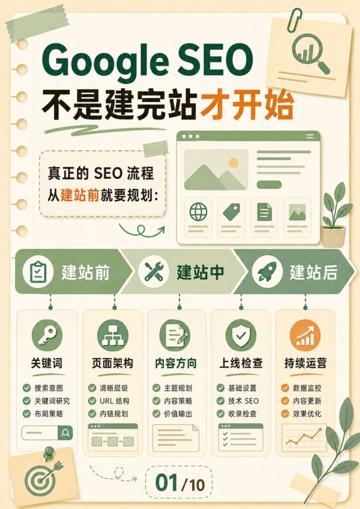 Google SEO 从建站前到建站后怎么做 - Google SEO 从建站前到建站后怎么做：第 1 张