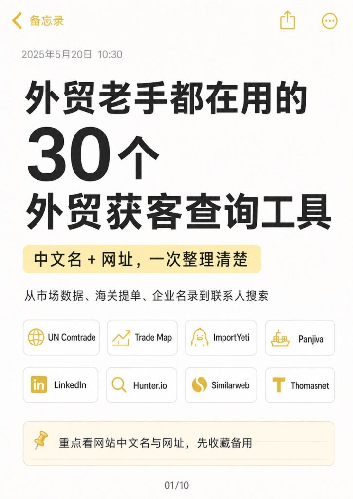 做外贸先收藏这30个工具 - 做外贸先收藏这30个工具：第 1 张