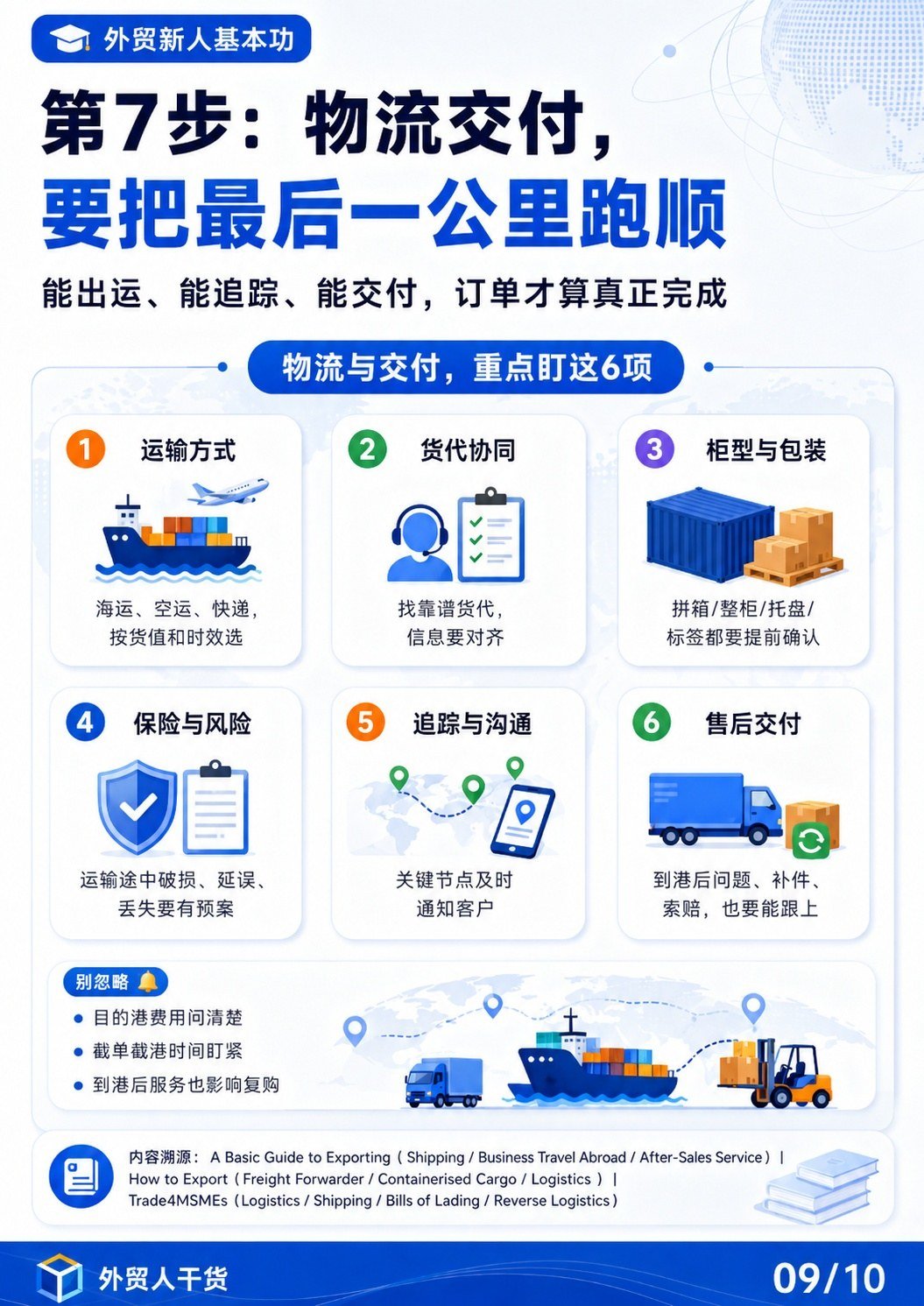 出口准备,一张图讲清楚,外贸新人别再靠猜 - 物流交付把最后一公里跑顺