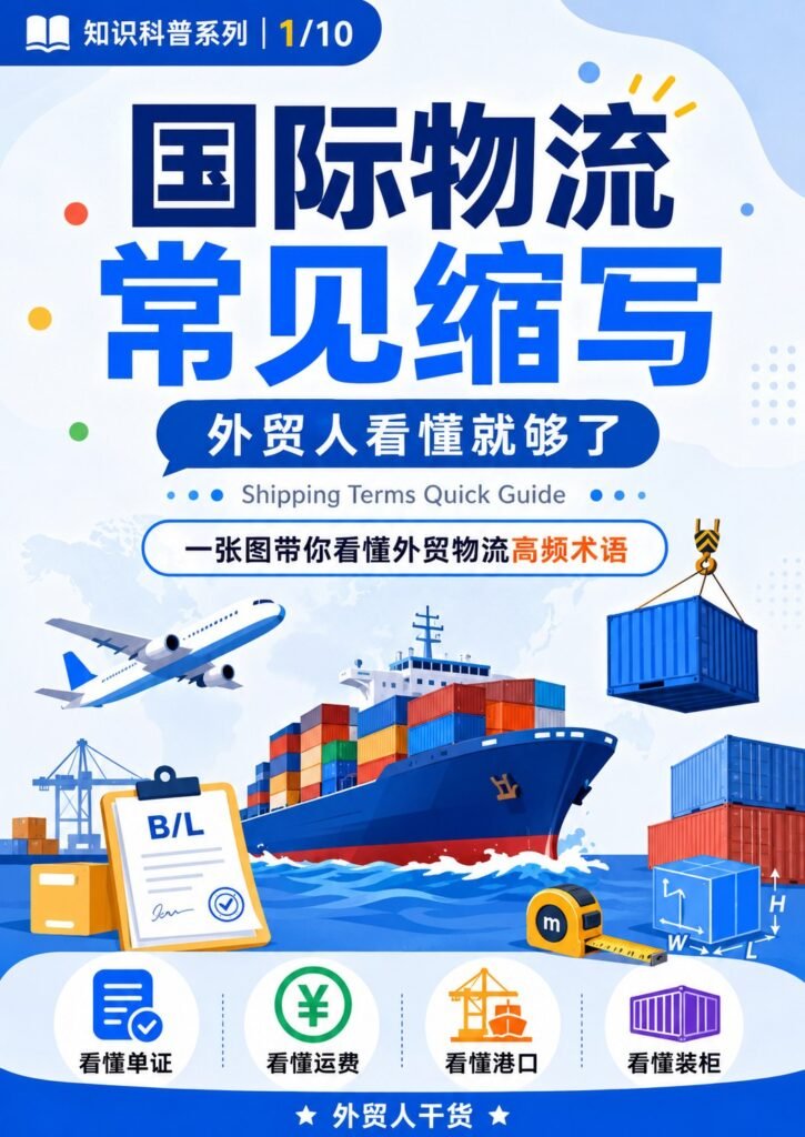 国际物流常见缩写：外贸人看懂就够了 - 国际物流常见缩写 封面