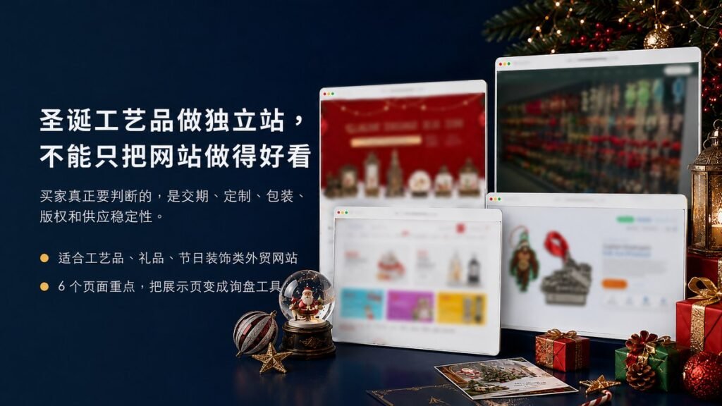 圣诞工艺品做外贸独立站，不能只把网站做得好看 - cover