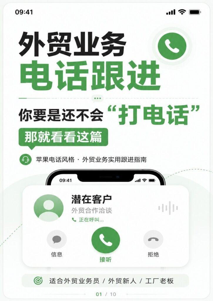 外贸业务员电话 SOP - 外贸业务员电话 SOP：第 1 张