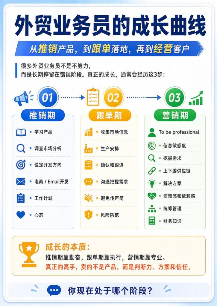 外贸业务员的成长曲线 - 外贸业务员的成长曲线：第 1 张