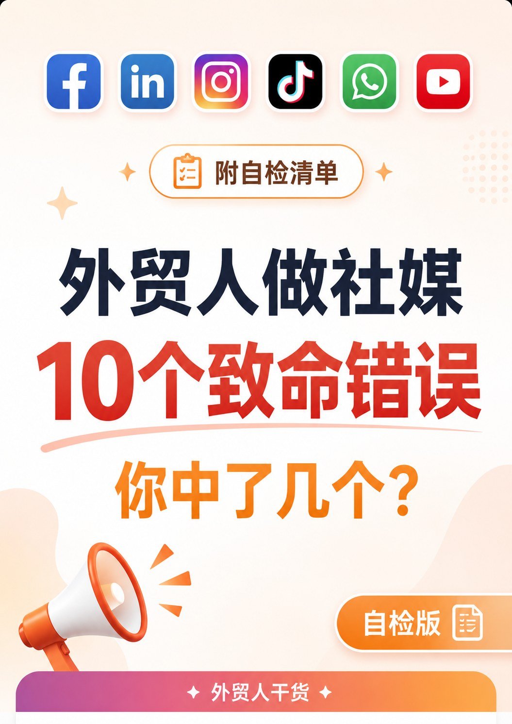 外贸人做社媒的10个致命错误(只发微信) - 外贸人做社媒的10个致命错误(只发微信):第 1 张