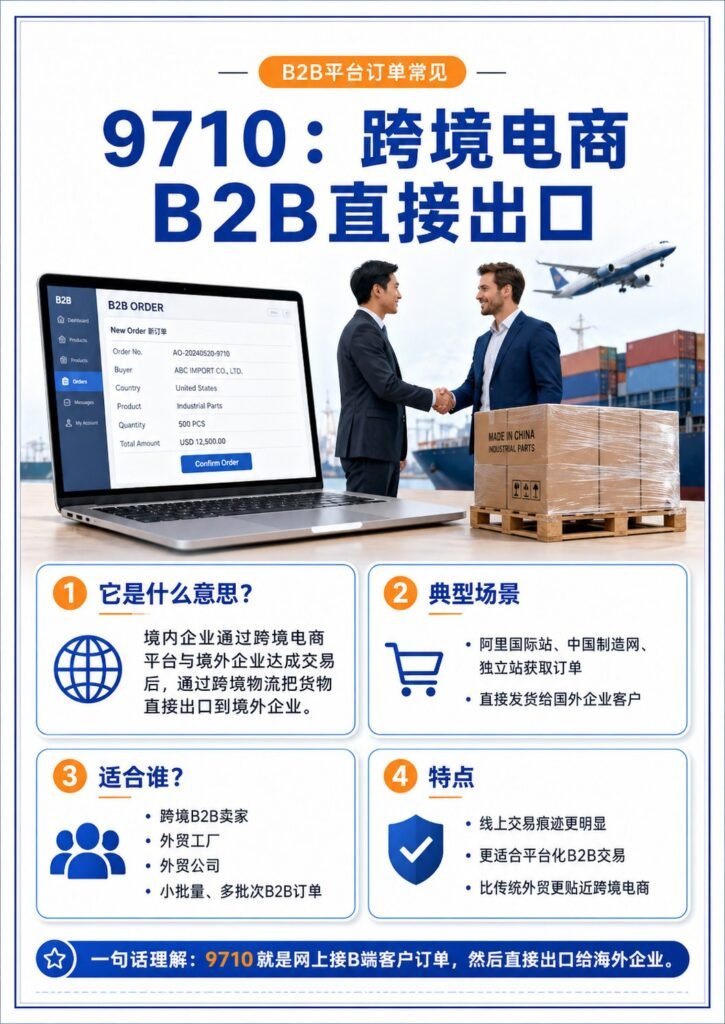 外贸人必懂：0110、9710、9610到底是什么意思 - b2b cross border e commerce overview