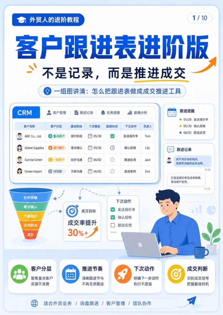 客户跟进表进阶版：不是记录，而是推进成交 - 客户跟进表进阶版：不是记录，而是推进成交：第 1 张