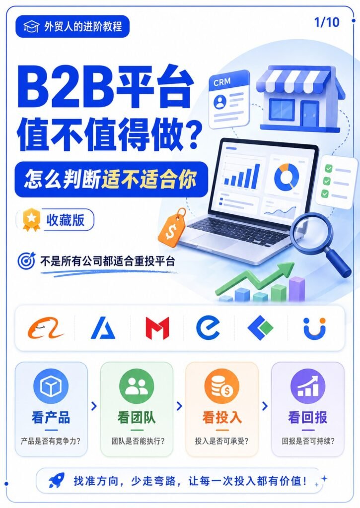 B2B平台值不值得做？怎么判断 - 封面 B2B平台值不值得做