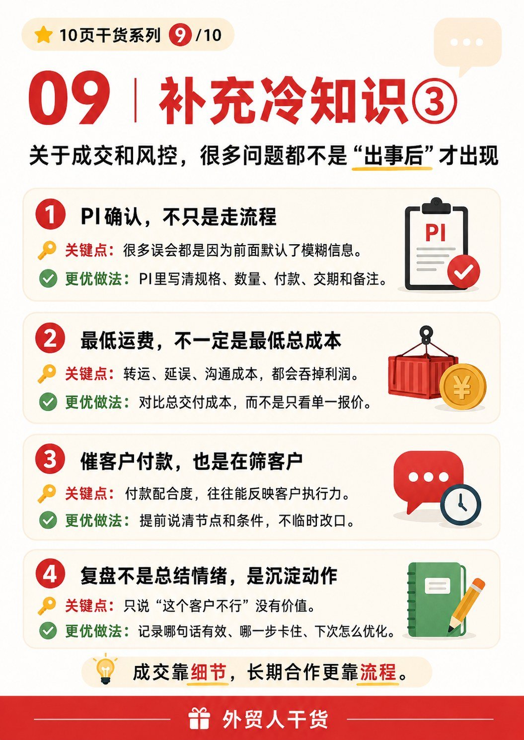 外贸圈真正有用的冷知识:不是常识,而是能影响询盘和成交的细节 - 补充冷知识3 成交与风控