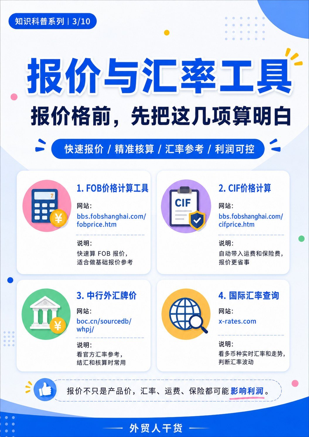 外贸人超实用网站,这 17 个建议收藏 - 报价与汇率工具
