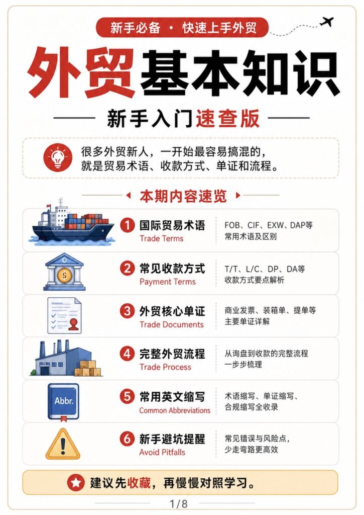 外贸新人必懂的基础知识清单 - 外贸新人必懂的基础知识清单：第 1 张