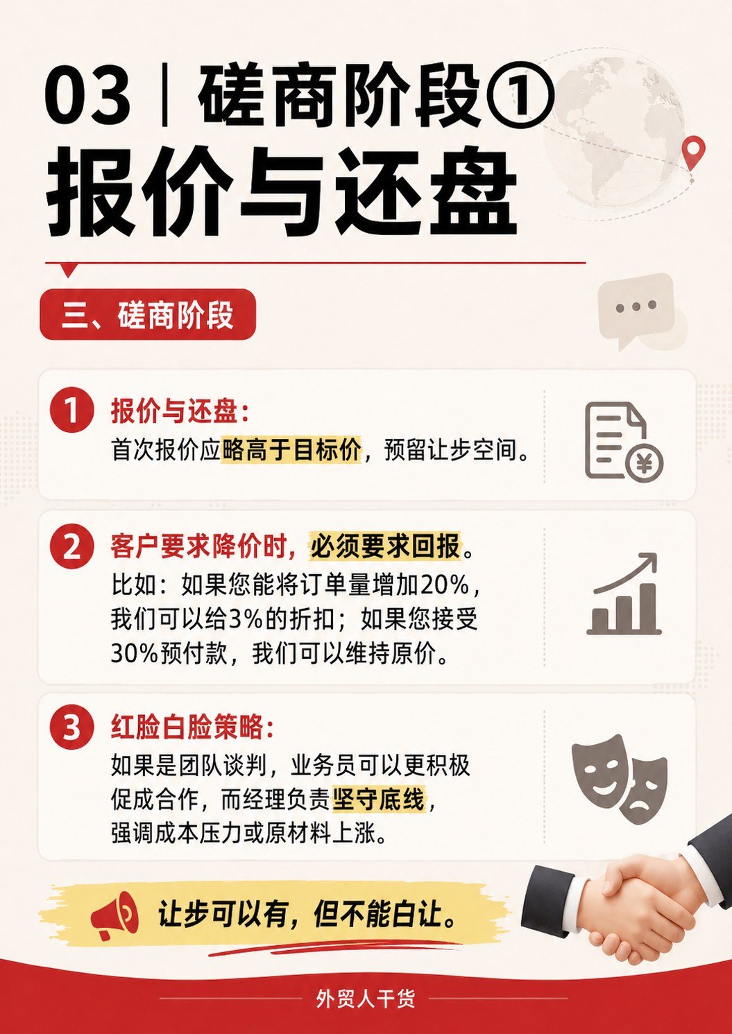 外贸谈判不是硬刚:5个流程 + 3套话术,建议收藏 - 磋商阶段 报价与还盘