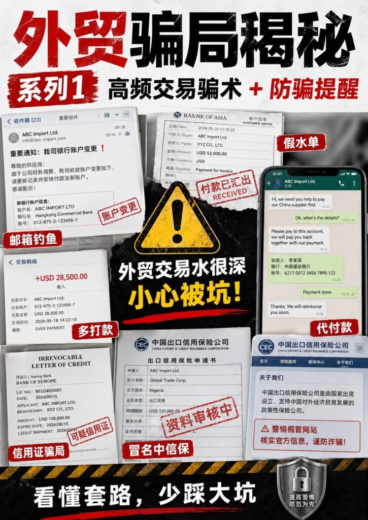 外贸防骗第一期：看懂套路，少踩大坑 - 外贸防骗第一期：看懂套路，少踩大坑：第 1 张
