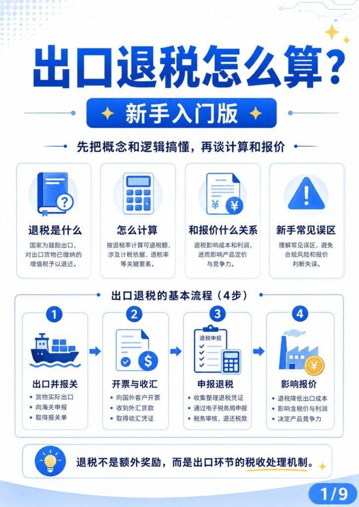 出口退税到底怎么算？外贸新人入门版 - 出口退税怎么算 封面