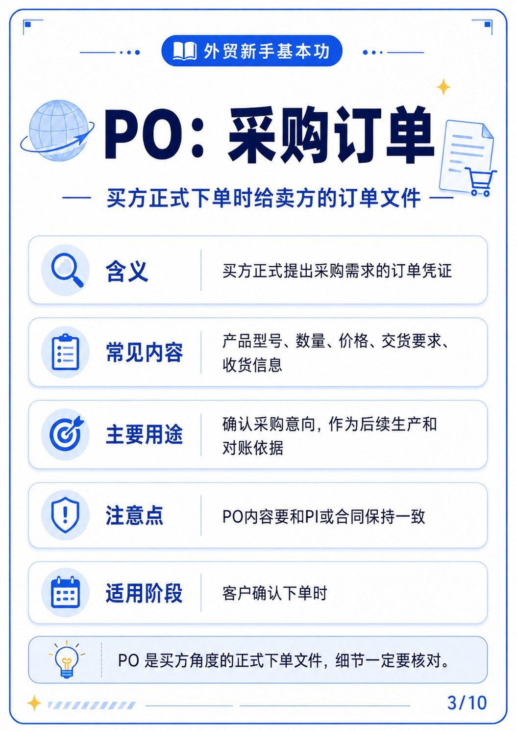 外贸单据术语大全,一文看懂!外贸必懂 - PO采购订单