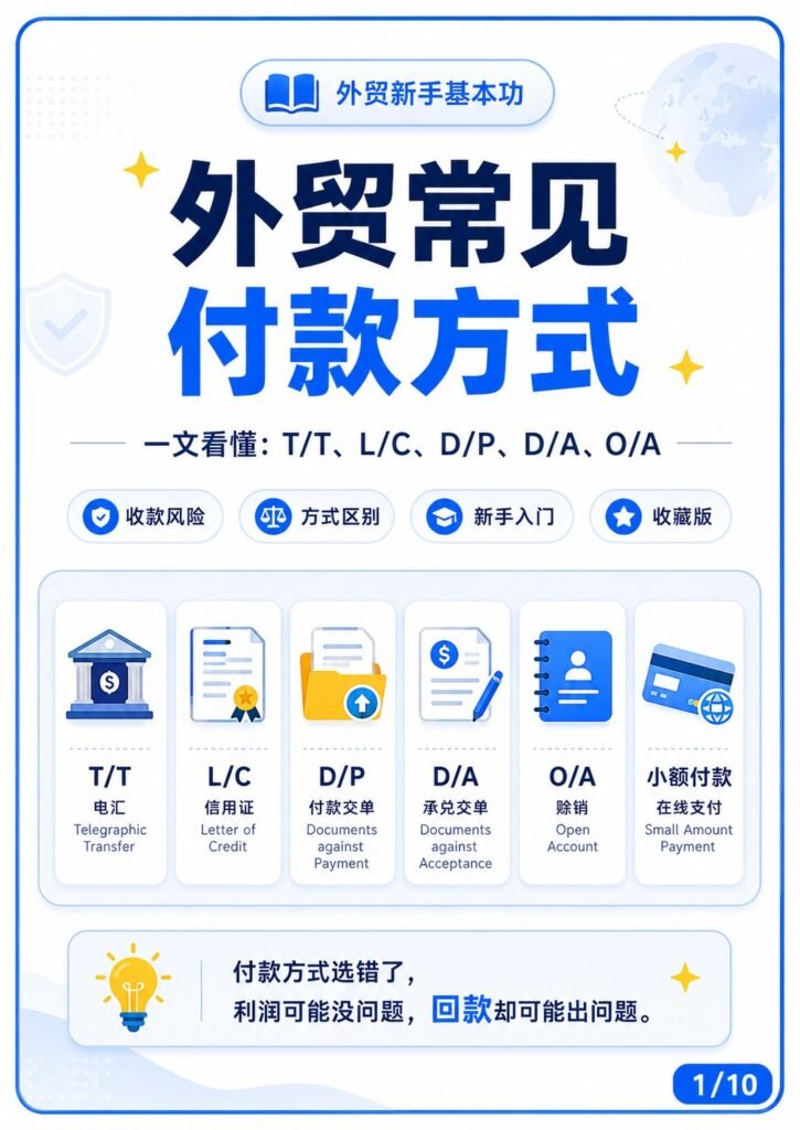 外贸常见付款方式，一文看懂！外贸必看 - 外贸常见付款方式 封面