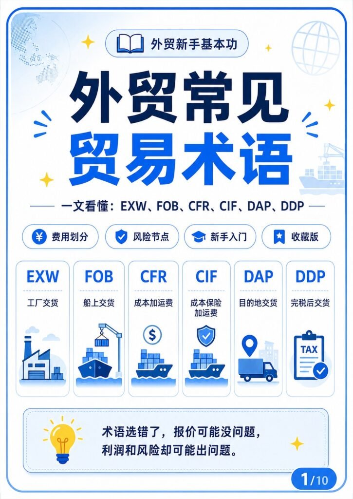 外贸术语收藏版！适合工厂老板、外贸新人 - 外贸常见贸易术语 封面