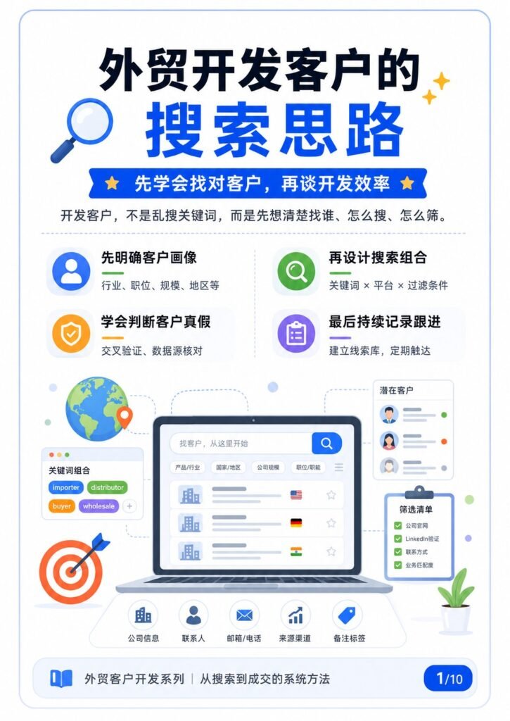 外贸开发客户的搜索思路：先找对人，再谈开发 - 外贸开发客户的搜索思路 封面