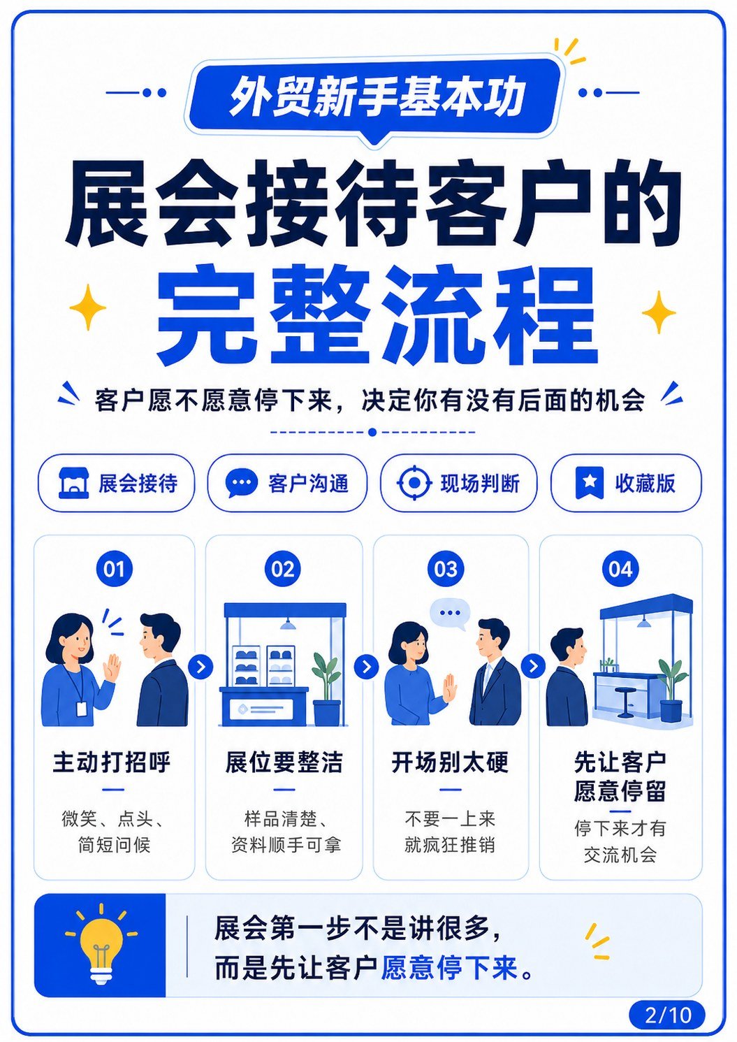 展会来了,外贸新人怎么接待客户?展会必看 - 第六步 介绍优势不要只报价格