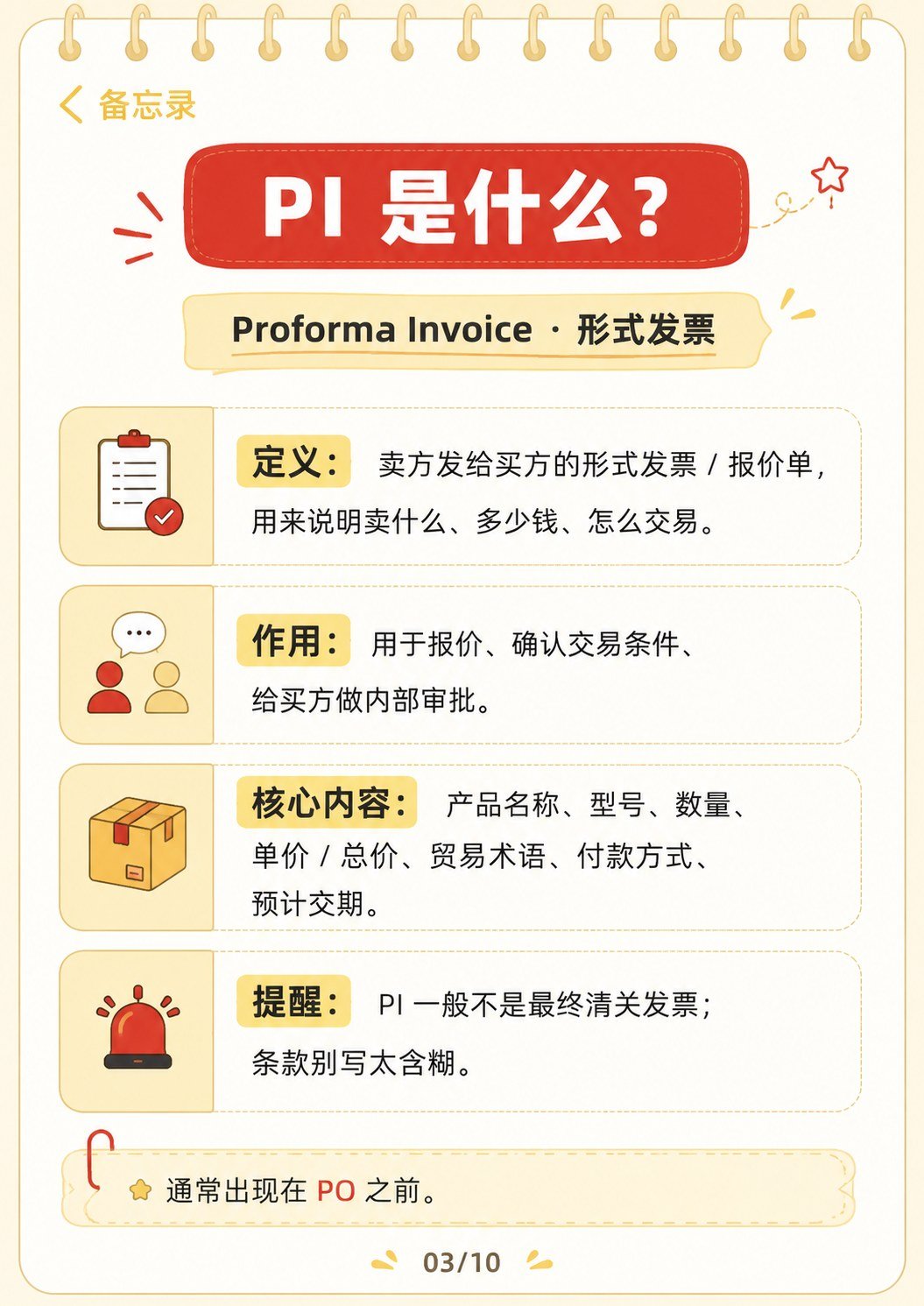 外贸单据别再搞混:一次讲清 PI、PO、CI、PL - PI PO CI PL单据区别