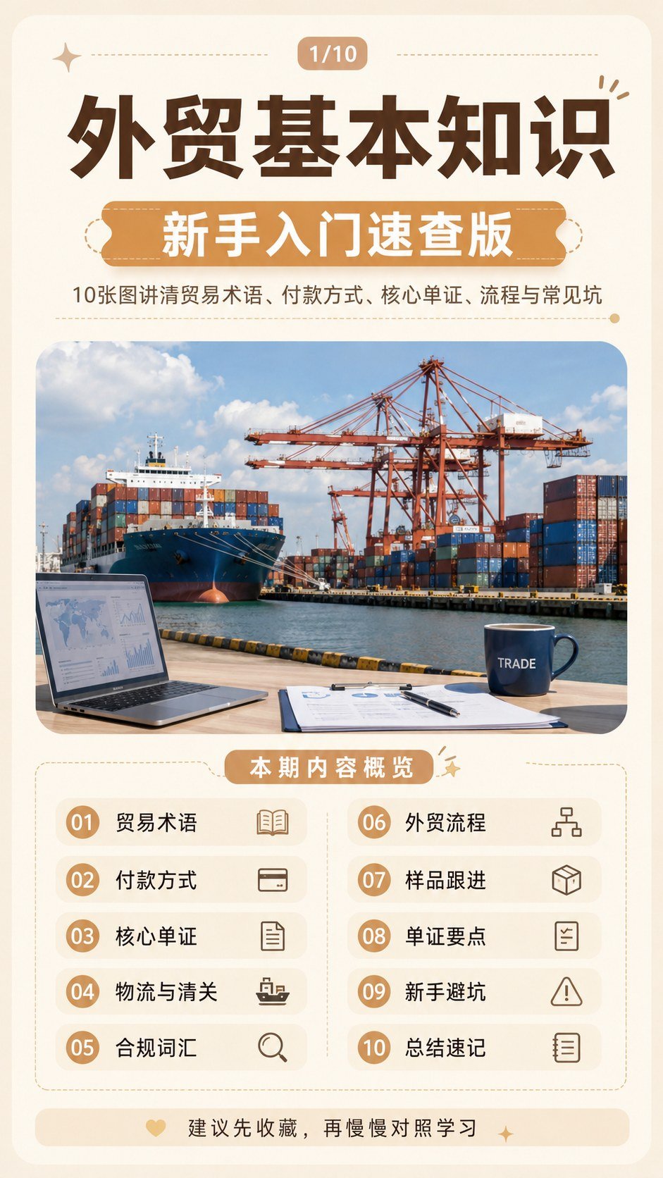 外贸基本知识:新手入门速查版 - 外贸基本知识 米色风