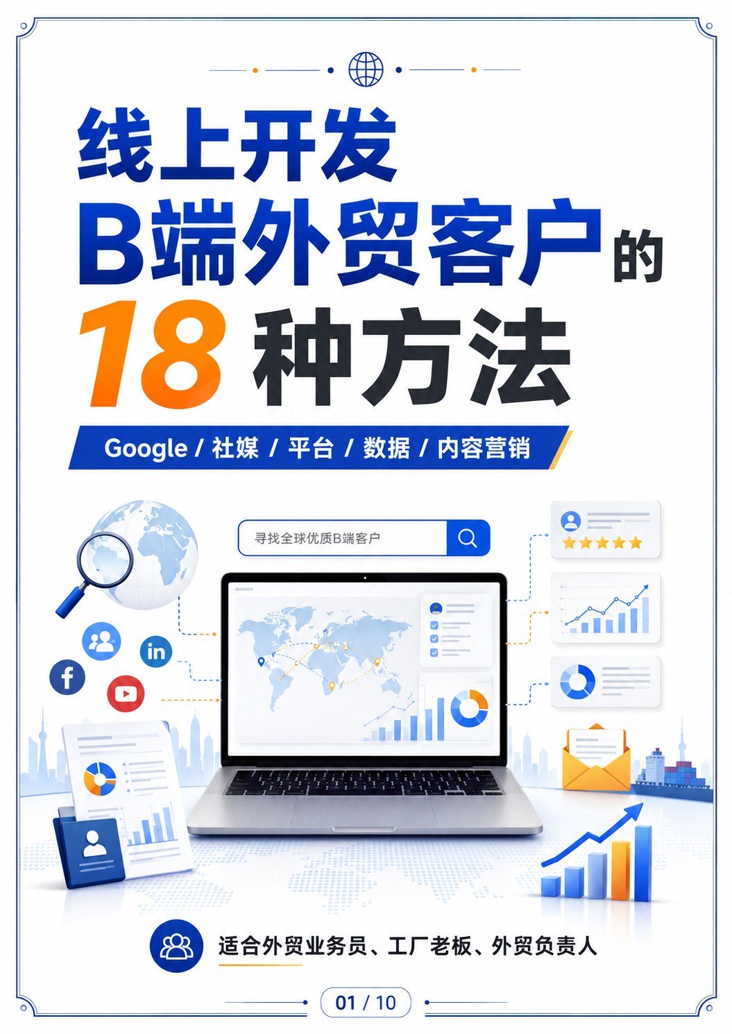 找海外客户的18个渠道 - 线上开发海外客户:18 种方法的入口