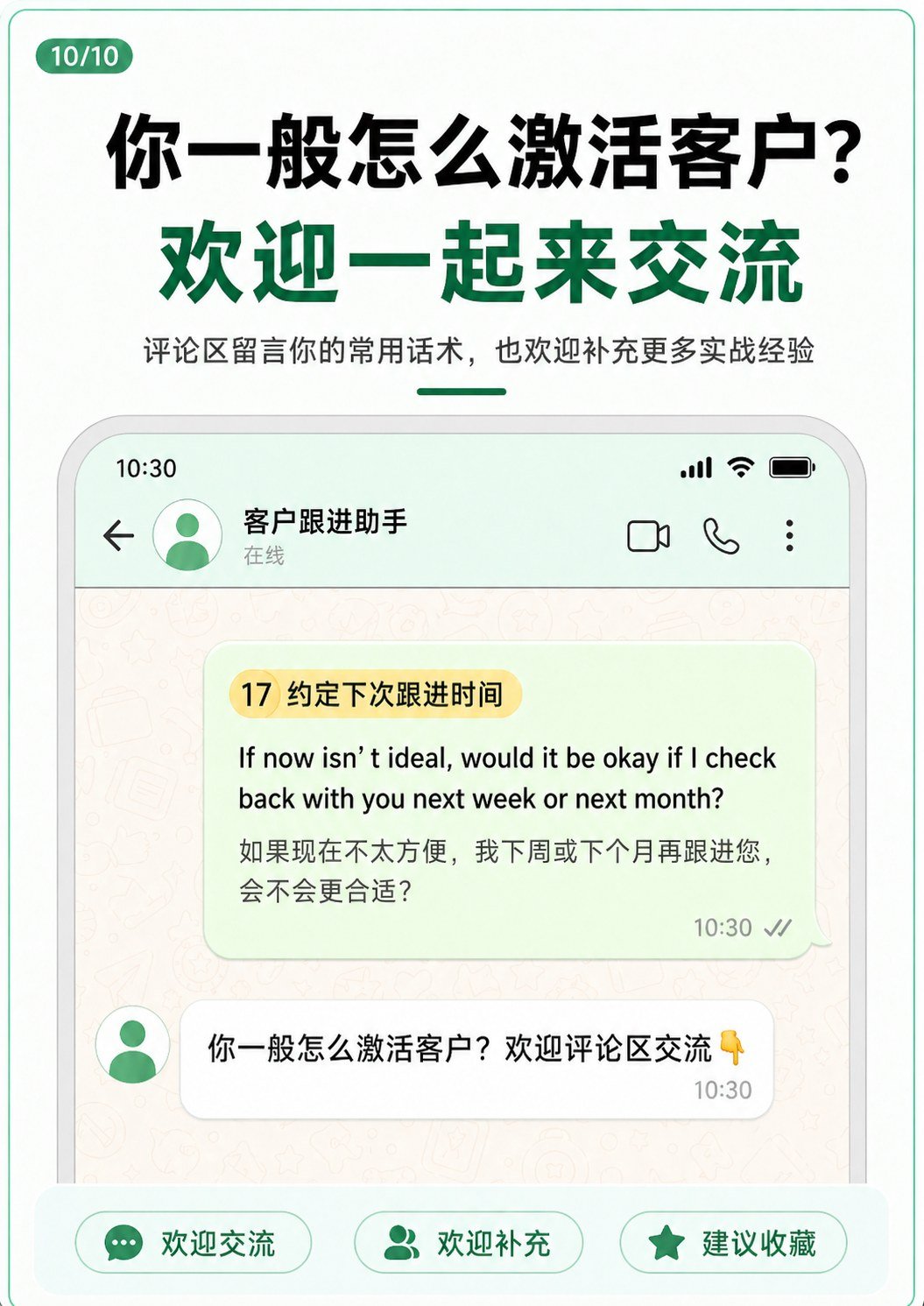 激活沉默外贸客户的实用话术库 - 激活沉默外贸客户的实用话术库:第 10 张