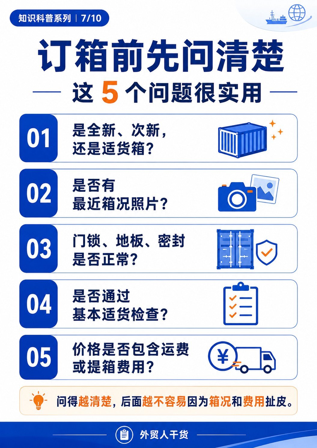 全新箱、次新箱、适货箱有什么区别?一篇看懂3种常见集装箱状态 - 订箱前先问清楚
