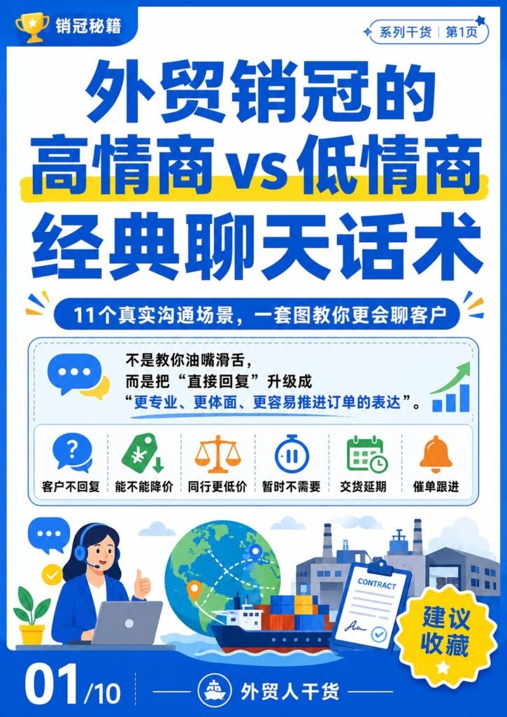 外贸销冠的高情商 vs 低情商经典聊天话术 - 外贸销冠的高情商vs低情商经典聊天话术